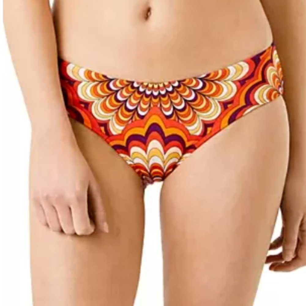 Vilebrequin 1975 Women's Rosaces Printed Bikini Bottom Abricot Size 10 L 6822